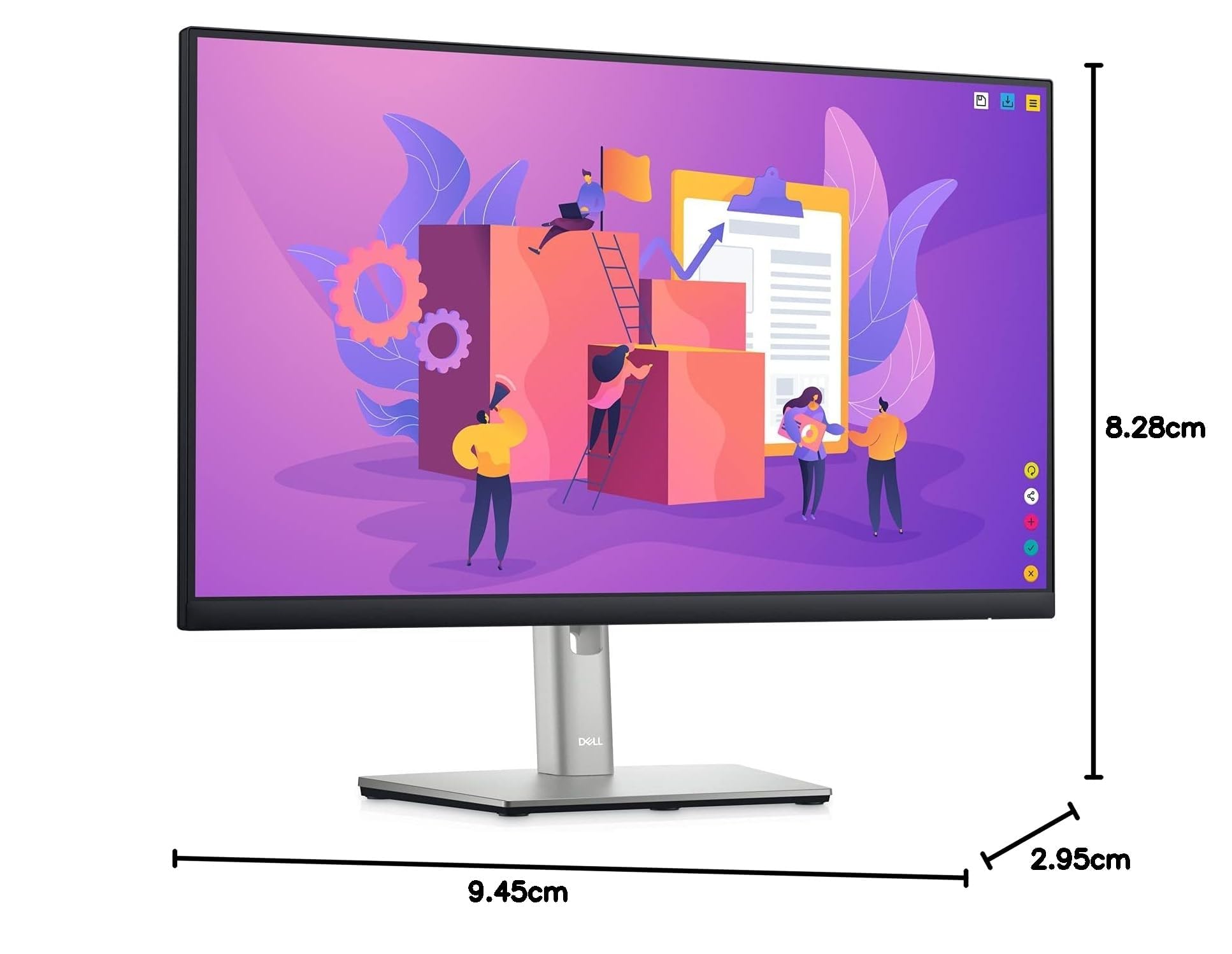 Dell P2722H 27 Inch Full HD Monitor, 60Hz, IPS, 5ms, 99% sRGB